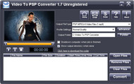 iWellsoft Video to PSP Converter screenshot